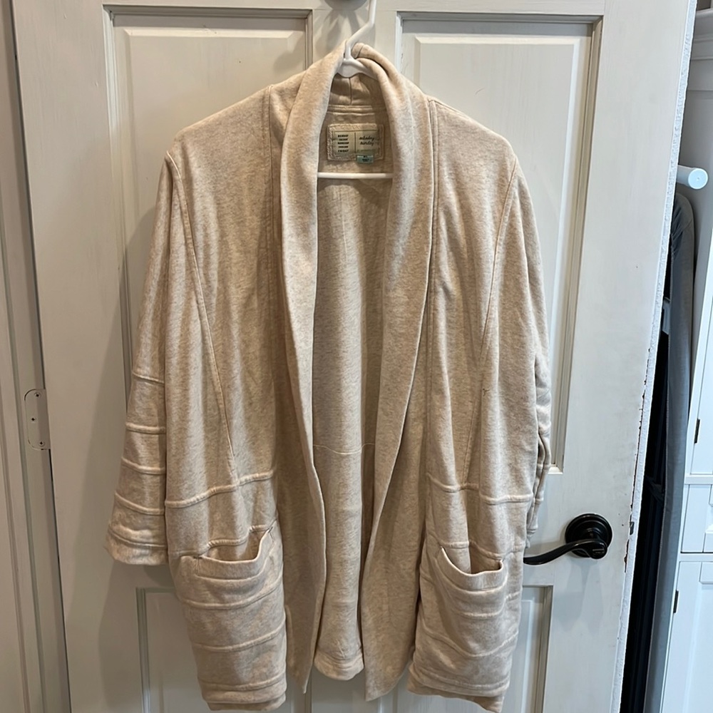 Anthropologie Saturday Sunday, M/L cream drape cardigan.